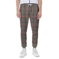 Brown Prince of Wales Check Print Joggers