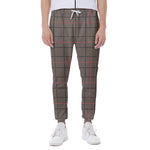 Brown Prince of Wales Check Print Scuba Joggers