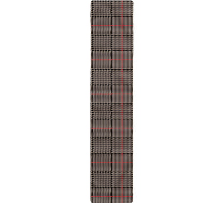 Brown Prince of Wales Check Print Table Runner