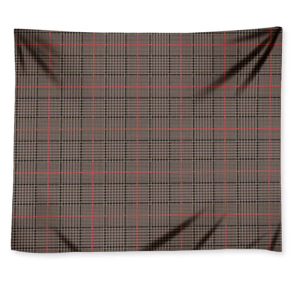 Brown Prince of Wales Check Print Tapestry