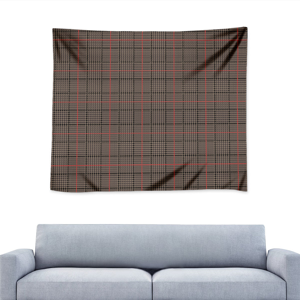 Brown Prince of Wales Check Print Tapestry