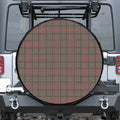 Brown Prince of Wales Check Print Tire Cover