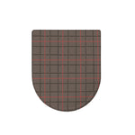Brown Prince of Wales Check Print Toilet Lid Cover