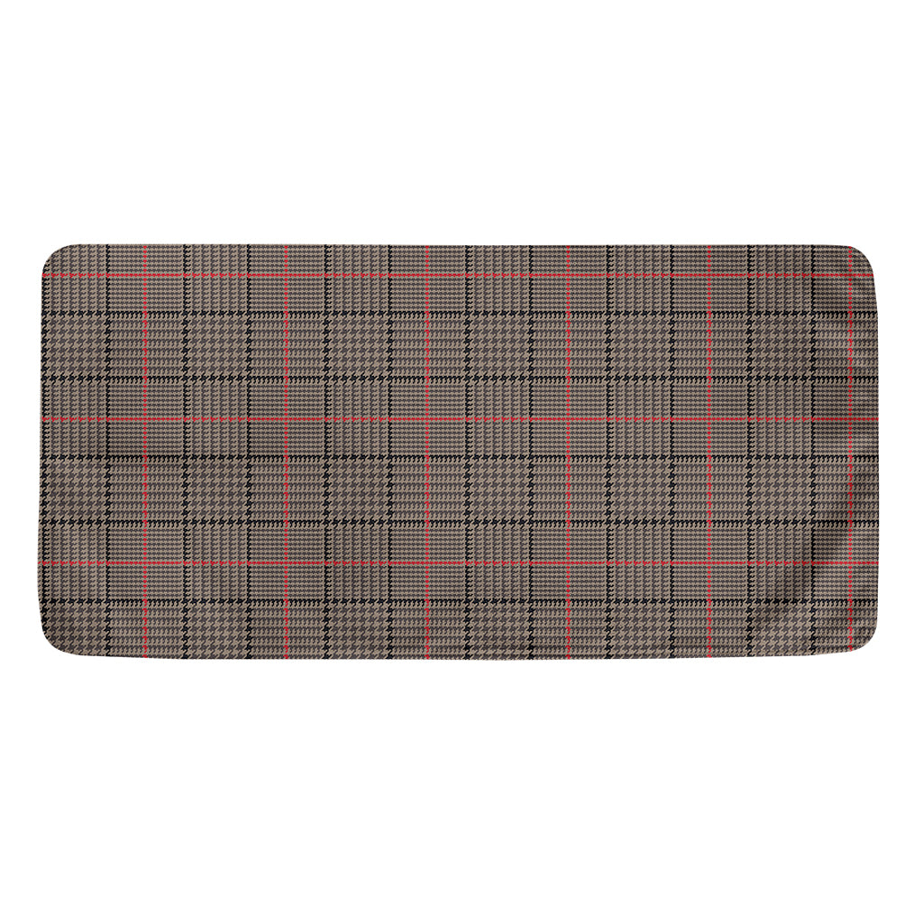 Brown Prince of Wales Check Print Towel