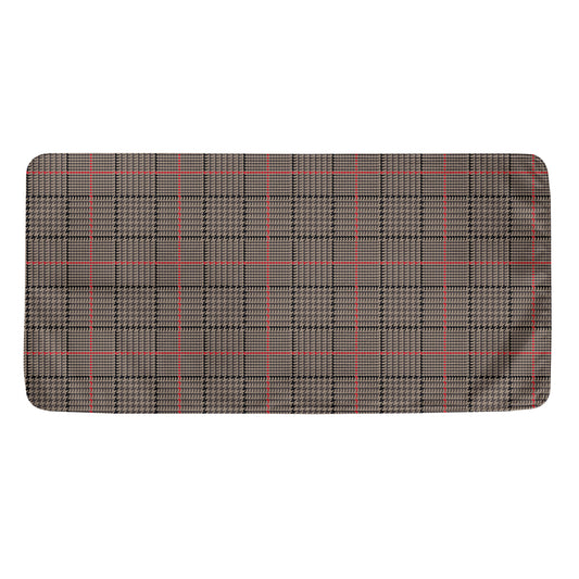 Brown Prince of Wales Check Print Towel
