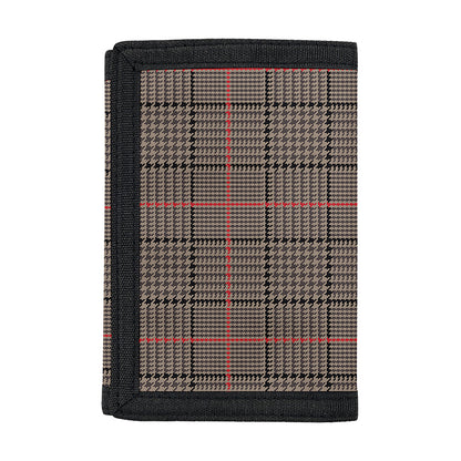 Brown Prince of Wales Check Print Trifold Wallet