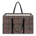 Brown Prince of Wales Check Print Utility Tote Bag