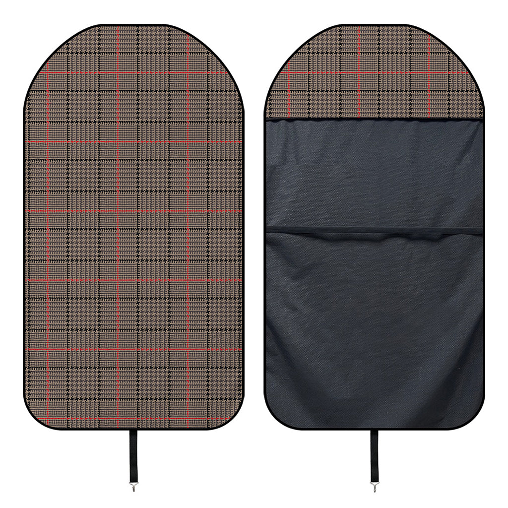 Brown Prince of Wales Check Print Waterproof Car Seat Cover