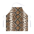 Brown Python Snakeskin Print Adjustable Apron