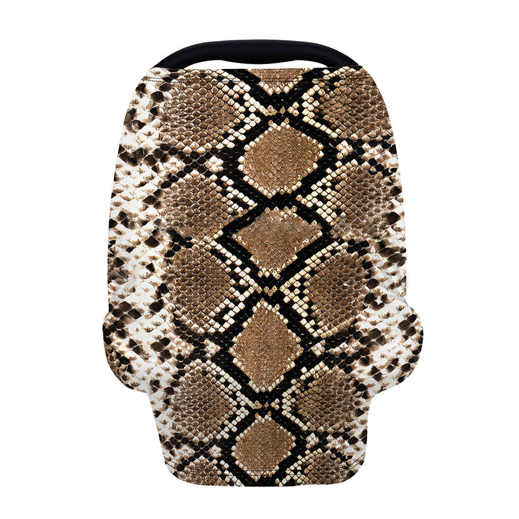 Brown Python Snakeskin Print Baby Seat Cover