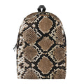 Brown Python Snakeskin Print School Backpack