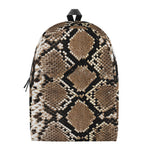 Brown Python Snakeskin Print Backpack
