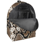 Brown Python Snakeskin Print Backpack
