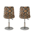 Brown Python Snakeskin Print Bar Stool Covers
