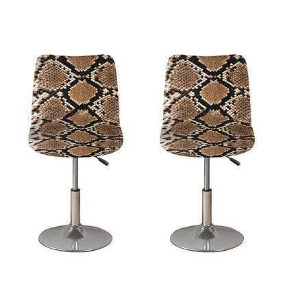 Brown Python Snakeskin Print Bar Stool Covers