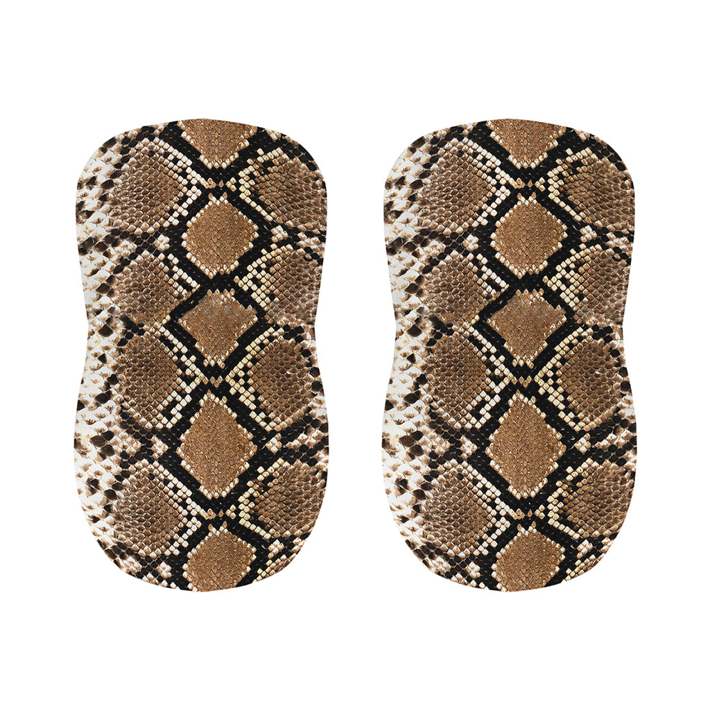 Brown Python Snakeskin Print Bar Stool Covers