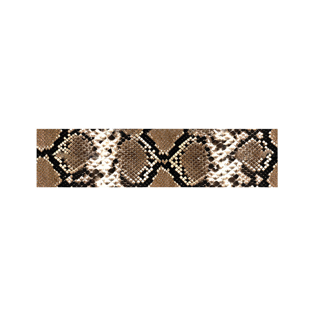 Brown Python Snakeskin Print Bed Runner