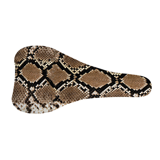 Brown Python Snakeskin Print Bicycle Seat Cover
