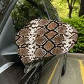 Brown Python Snakeskin Print Car Side Mirror Covers