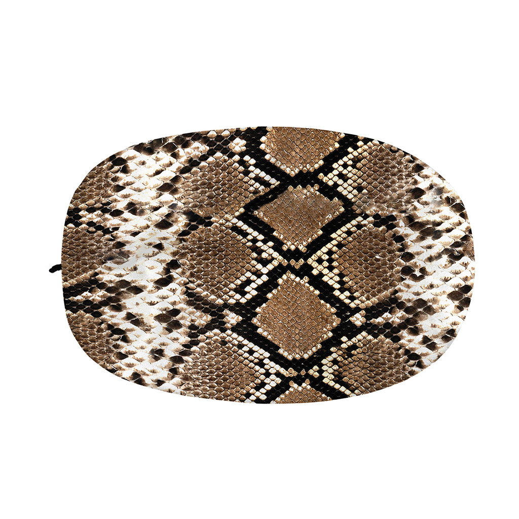 Brown Python Snakeskin Print Car Side Mirror Covers