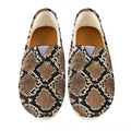 Brown Python Snakeskin Print Casual Shoes