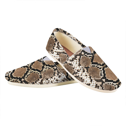 Brown Python Snakeskin Print Casual Shoes