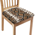 Brown Python Snakeskin Print Chair Cushion Cover