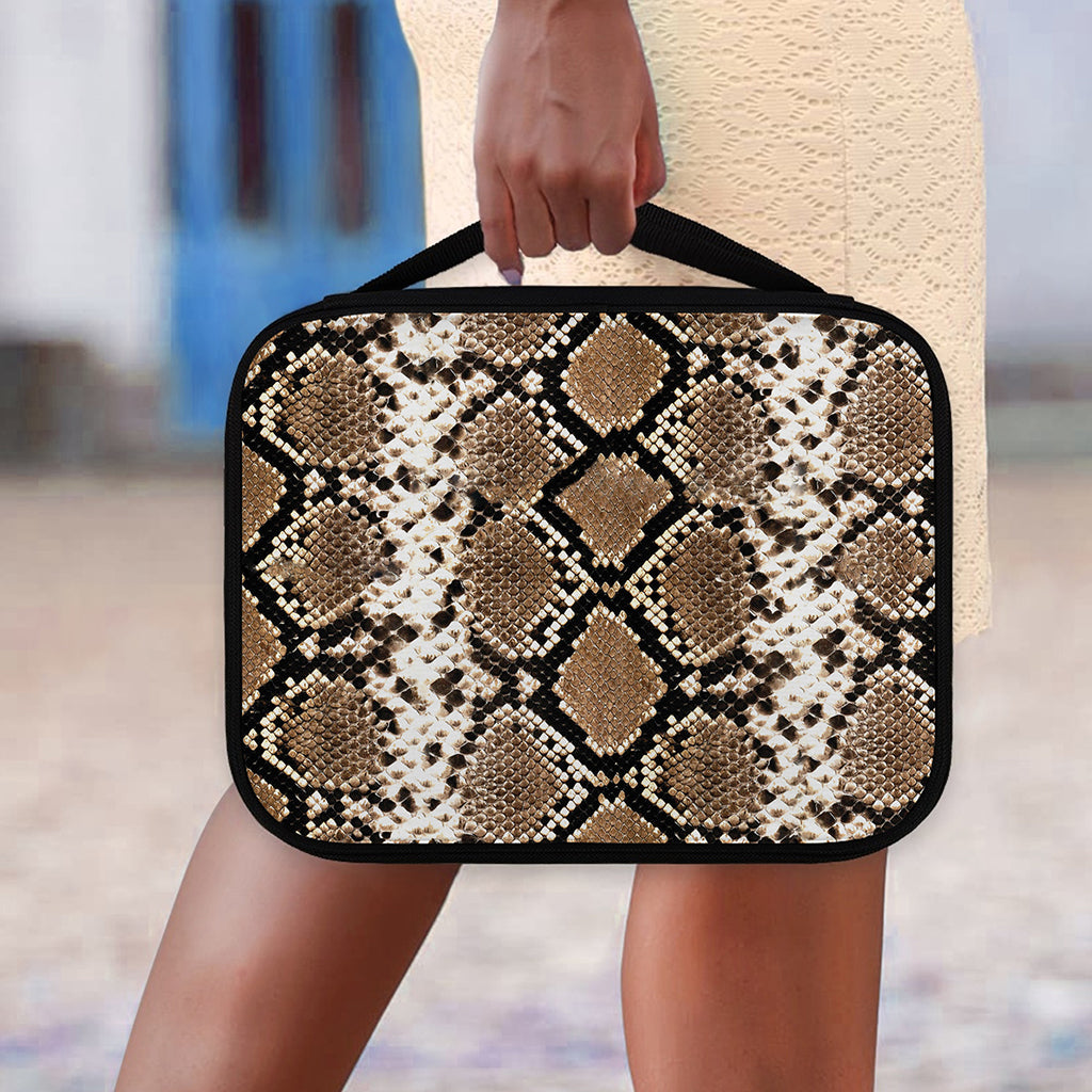 Brown Python Snakeskin Print Classic Bible Case
