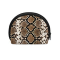 Brown Python Snakeskin Print Coin Purse