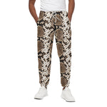 Brown Python Snakeskin Print Cotton Pants