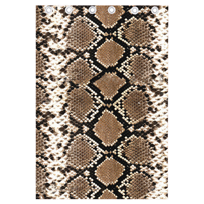 Brown Python Snakeskin Print Curtain