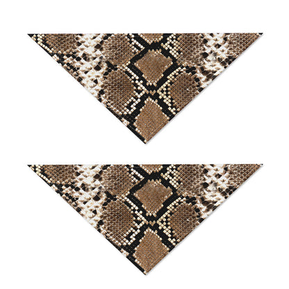 Brown Python Snakeskin Print Dog Bandana