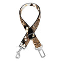 Brown Python Snakeskin Print Dog Seat Belt