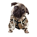 Brown Python Snakeskin Print Dog Zip Up Hoodie