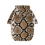 Brown Python Snakeskin Print Dog Zip Up Hoodie