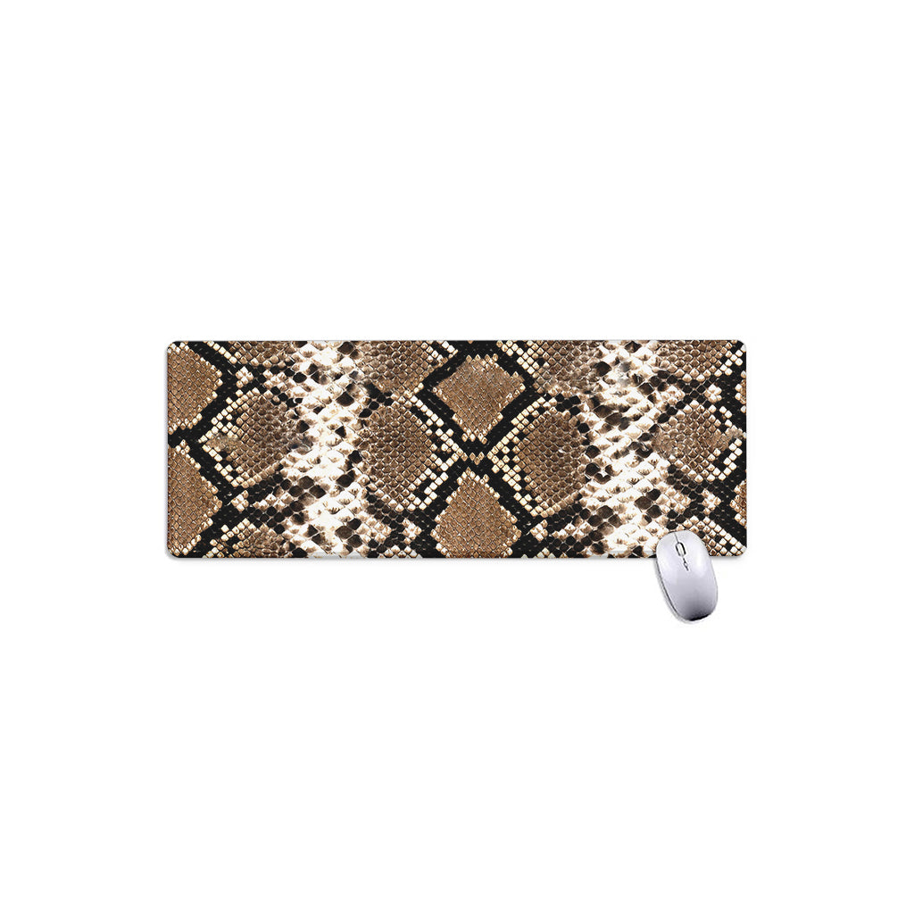 Brown Python Snakeskin Print Extended Mouse Pad