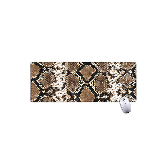 Brown Python Snakeskin Print Extended Mouse Pad