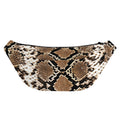 Brown Python Snakeskin Print Fanny Pack