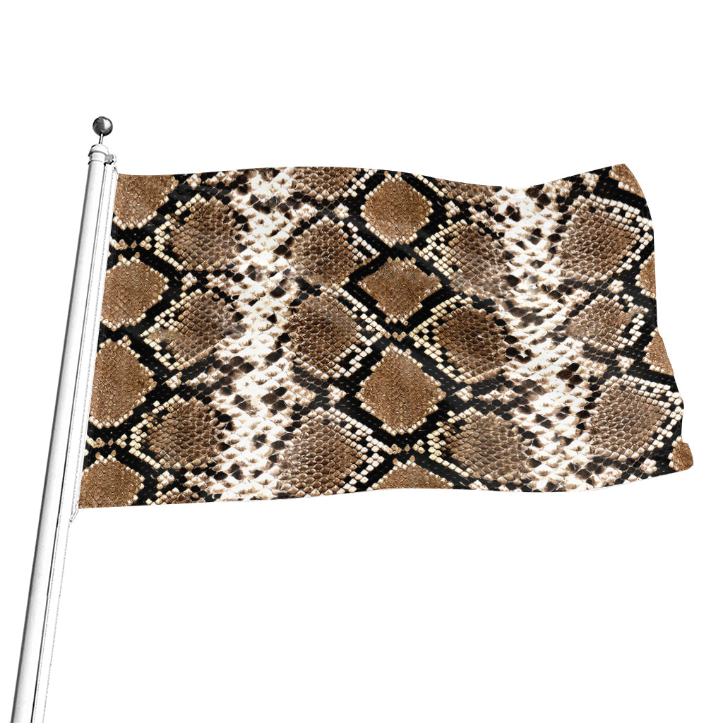 Brown Python Snakeskin Print Flag