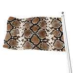 Brown Python Snakeskin Print Flag