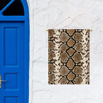 Brown Python Snakeskin Print Garden Flag