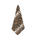 Brown Python Snakeskin Print Hand Towel