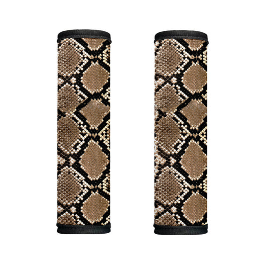 Brown Python Snakeskin Print Handle Covers