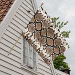Brown Python Snakeskin Print House Flag