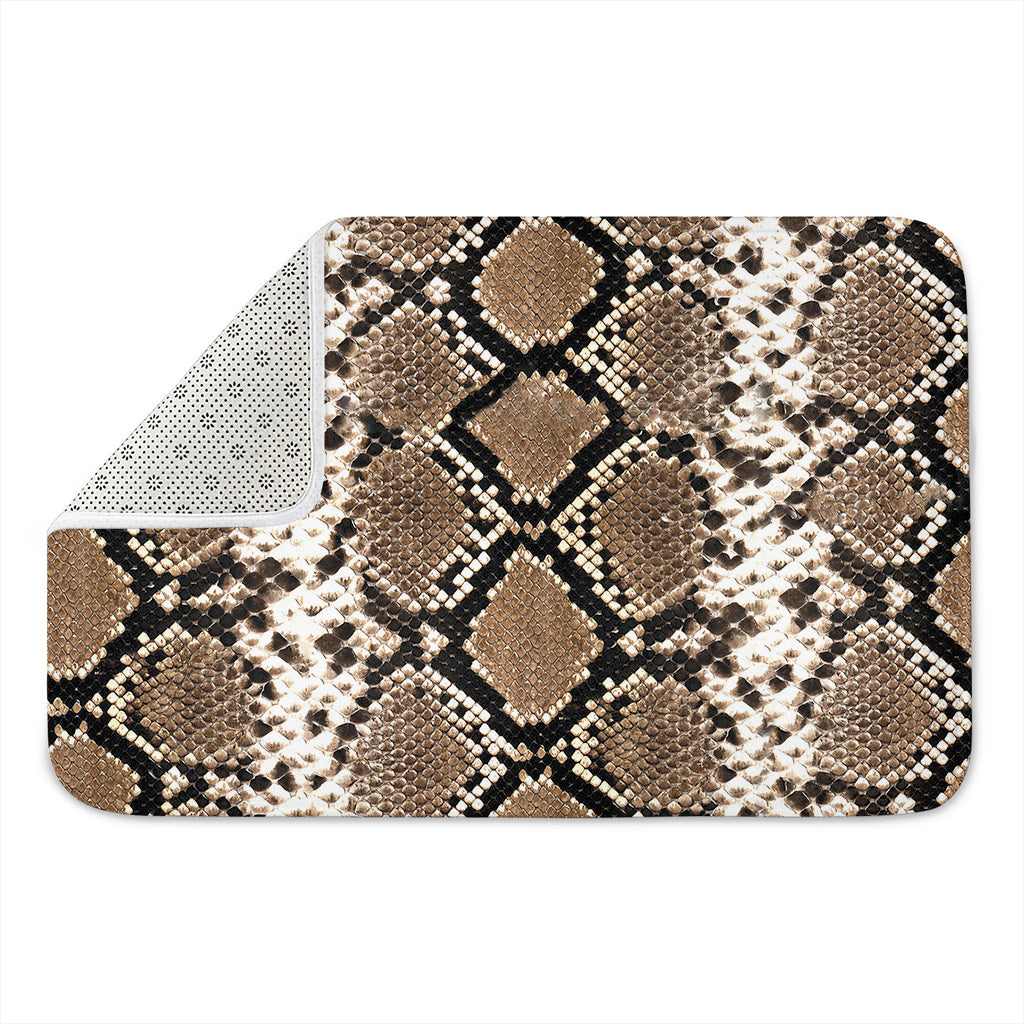 Brown Python Snakeskin Print Indoor Door Mat
