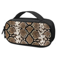 Brown Python Snakeskin Print Portable Cooler Travel Case