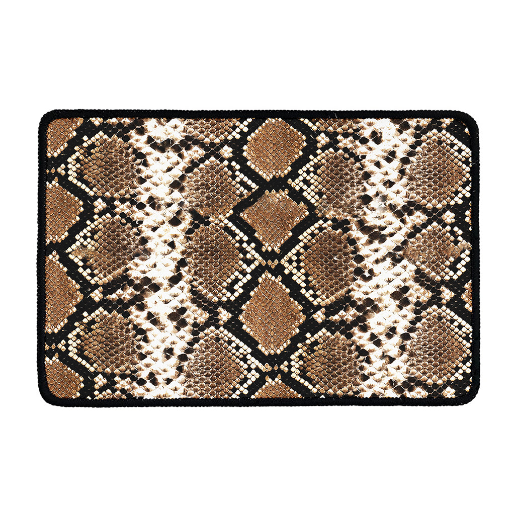 Brown Python Snakeskin Print Kitchen Mat