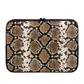 Brown Python Snakeskin Print Laptop Sleeve