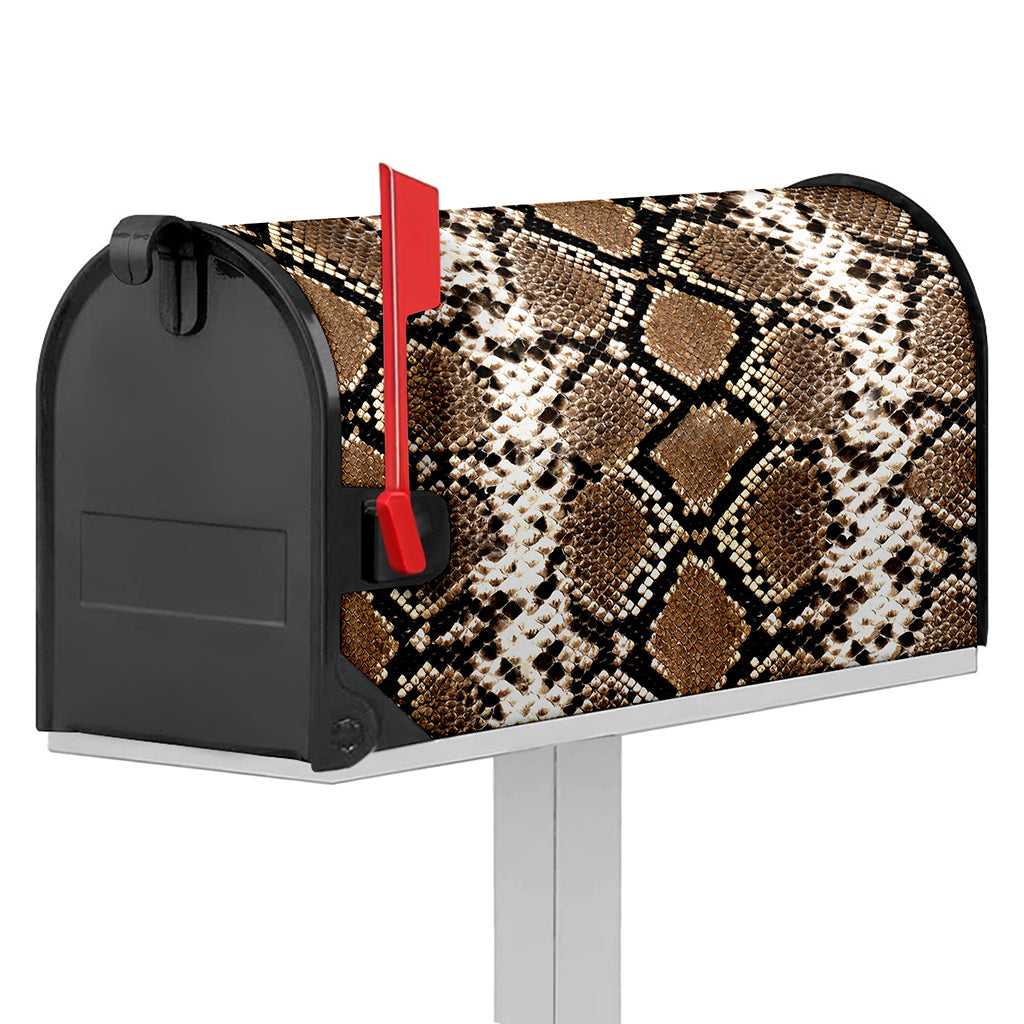 Brown Python Snakeskin Print Mailbox Cover
