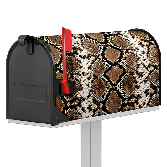 Brown Python Snakeskin Print Mailbox Cover
